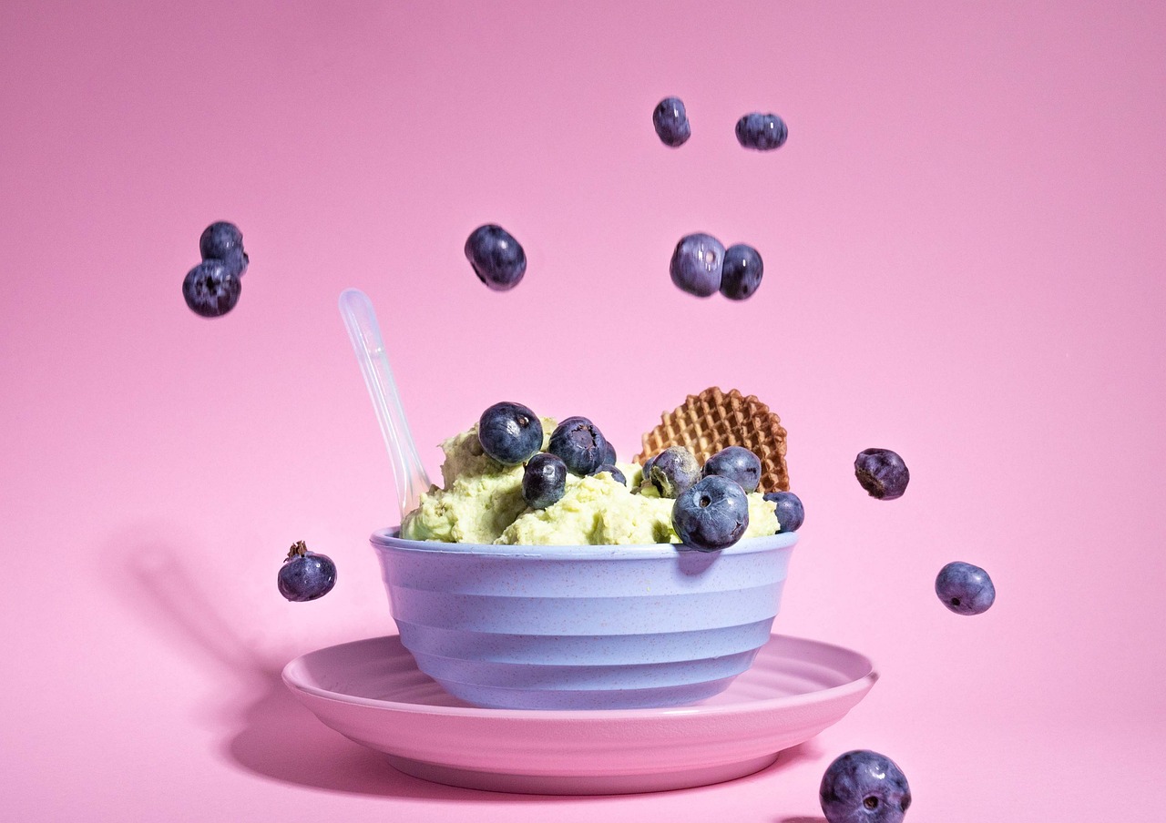 Bayas, Helado, Cuenco, Postre, Dulce