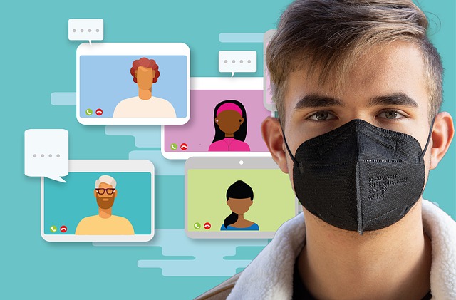 Free student video conference online illustration