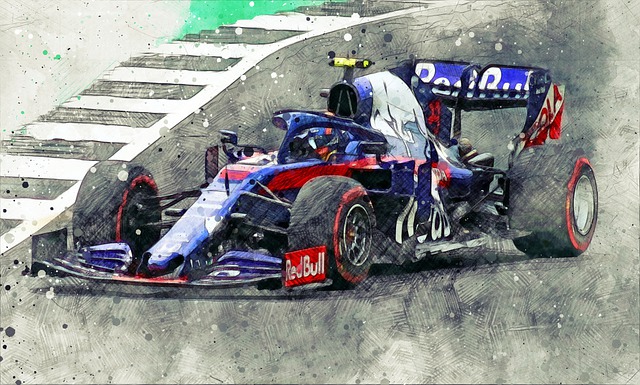 Free race car automobile art illustration