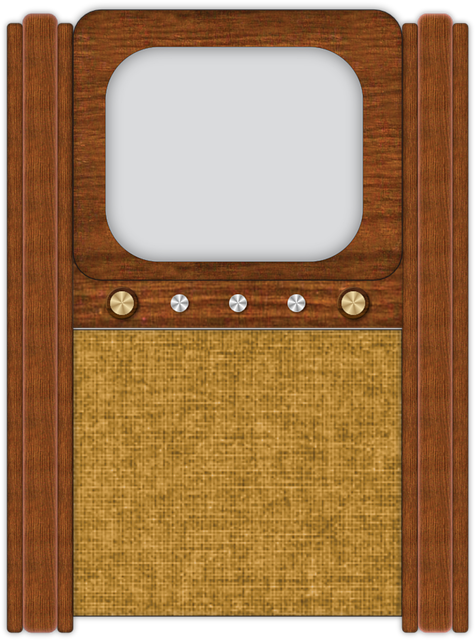 Free television vintage tv vector