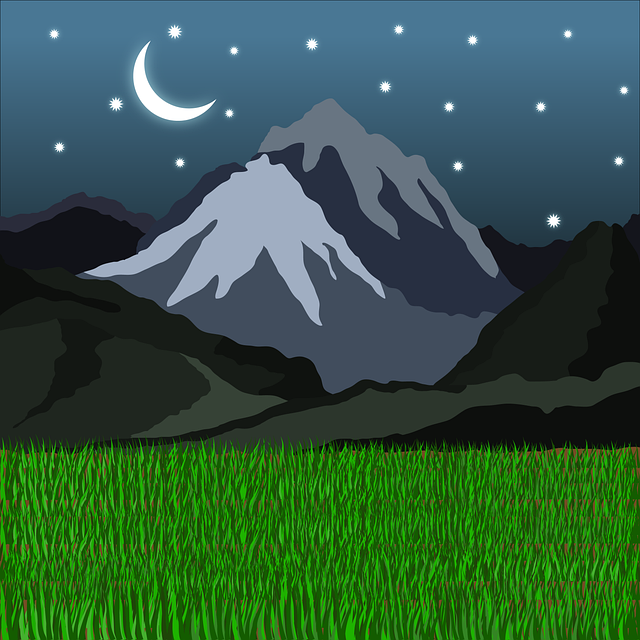 Free Mountain Stars illustration and picture