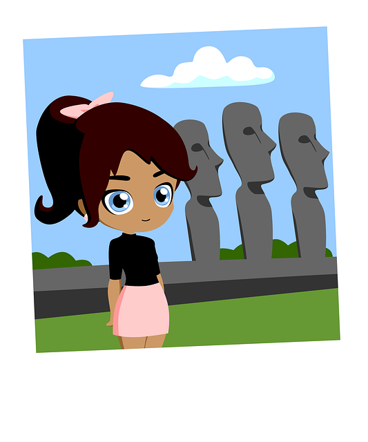 Free woman tourist traveler illustration