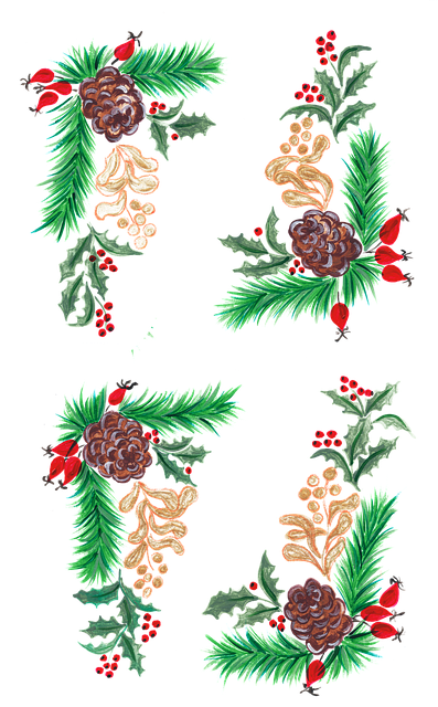 Free christmas design wreath vector