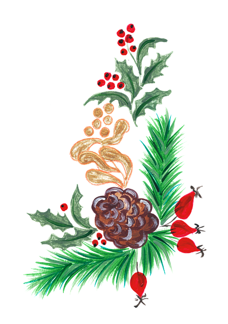 Free christmas design wreath vector