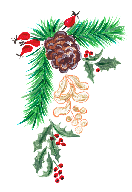Free christmas design wreath vector