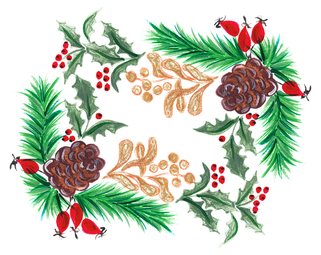 Free christmas design wreath vector