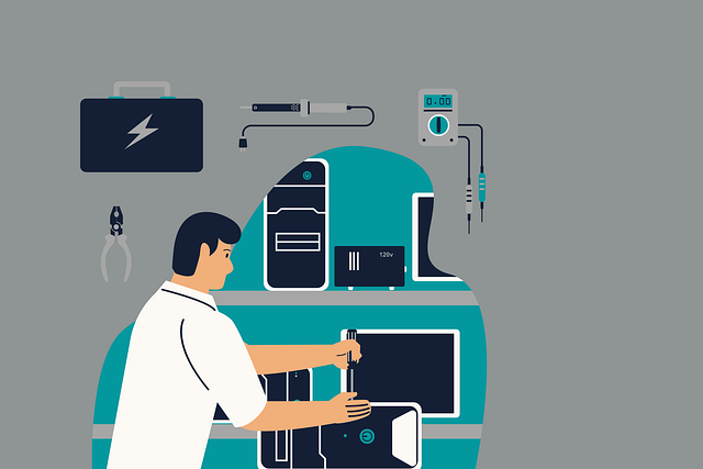 Free technical technology device illustration