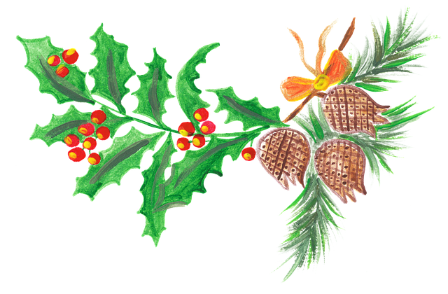 Free christmas design cones vector