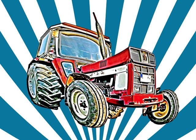 Free tractor antique car old illustration