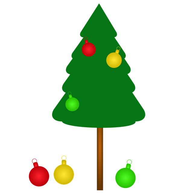 Free christmas christmas tree ornaments illustration