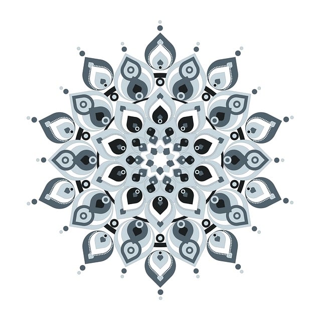 Free mandala illusion floral illustration