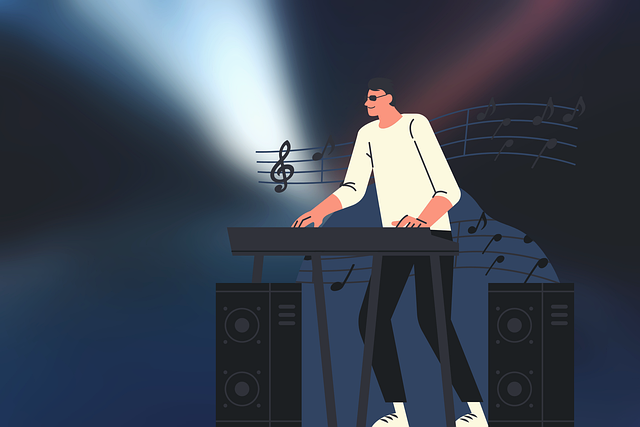 Free dj music entertainment illustration
