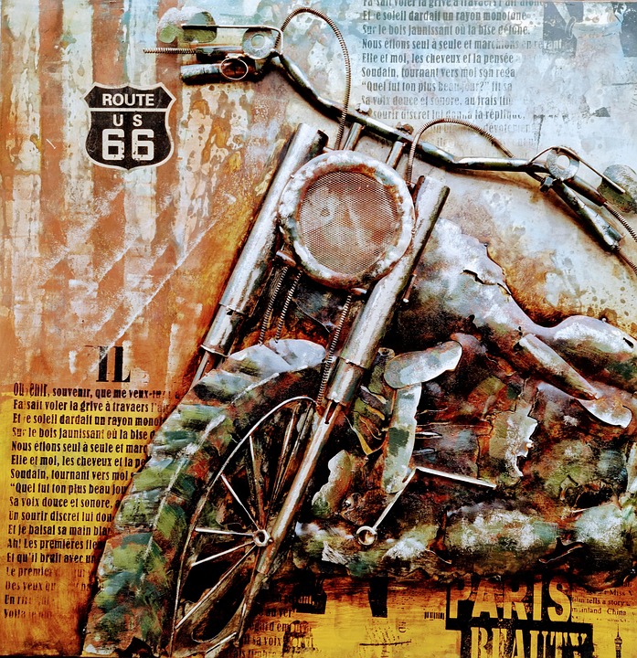 Tableau impression sur verre scooter Vespa Italie