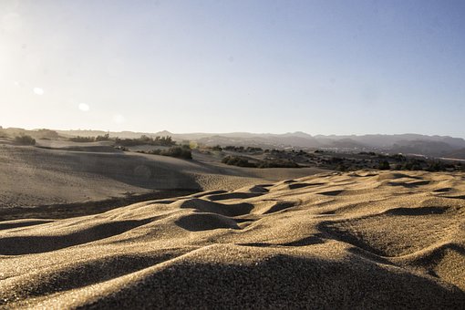 Zand, Duinen, Zonsondergang, Heuvels