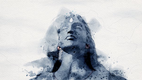 Standbeeld, Shiva, Schilderen, Kunst