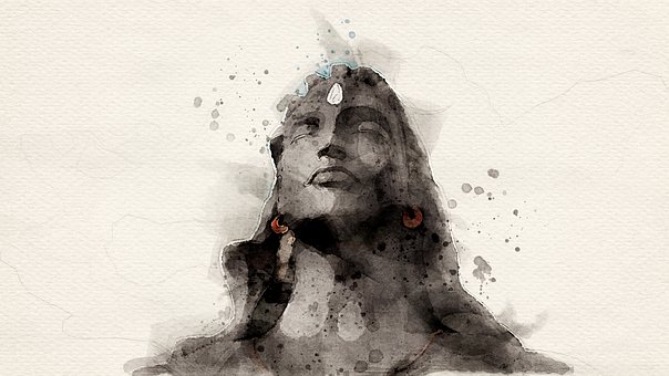 Standbeeld, Shiva, Schilderen, Kunst