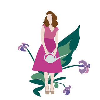 Free Woman Flowers illustration and picture