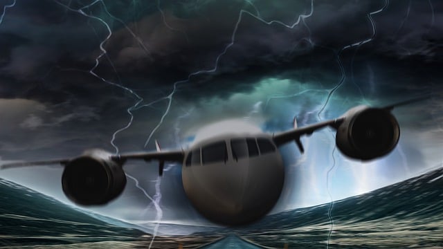 Free storm airplane photoshop illustration