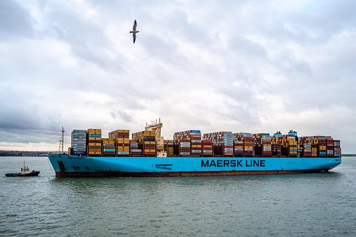 Navio De Recipiente, Cargueiro, Maersk