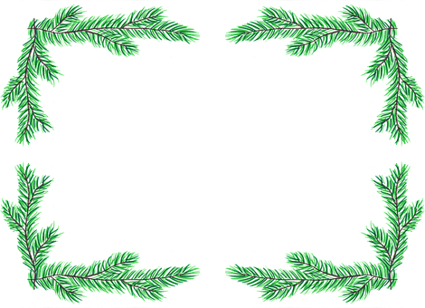 Free Pine Needles Frame vector and picture