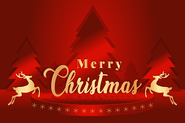 Free merry christmas christmas card vector