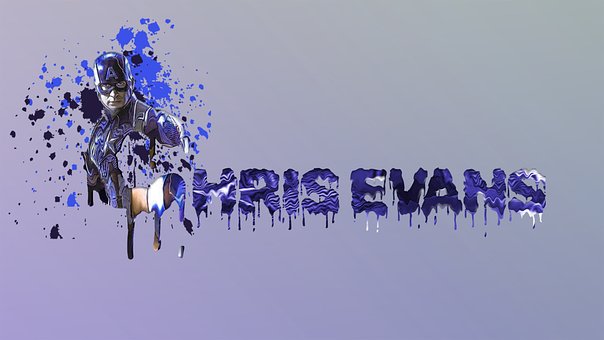 Free Dripping Effect Captain America photo and picture