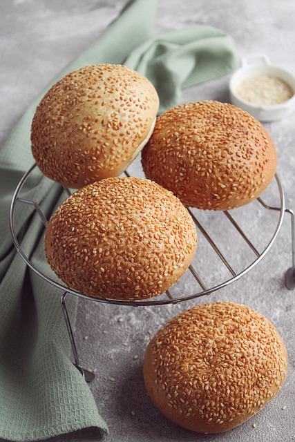Brötchen, Brot, Sesam, Burger, Frühstück