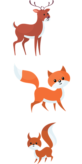 Free foxes deer nature vector