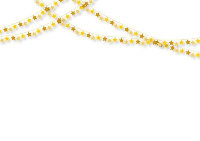Free stars garland christmas illustration