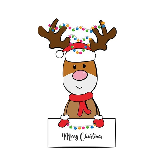 Free christmas reindeer holiday illustration