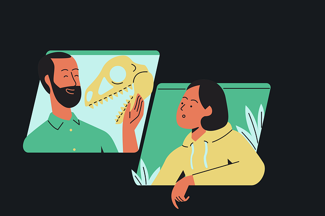 Free distance learning computer webcam illustration