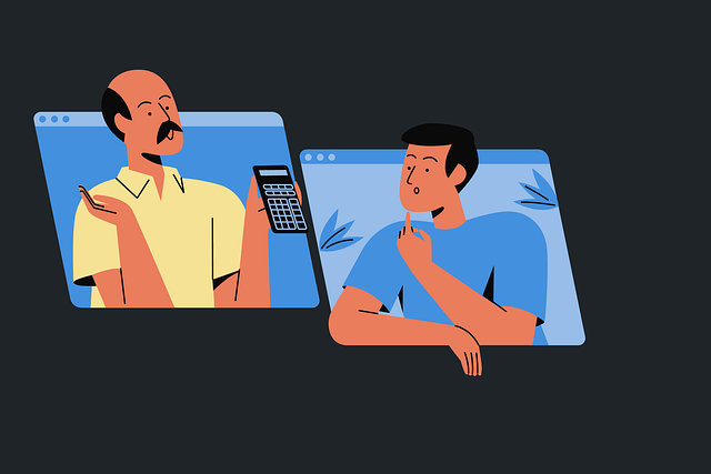 Free distance learning computer webcam illustration