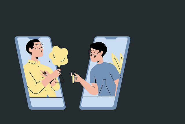 Free distance learning computer webcam illustration