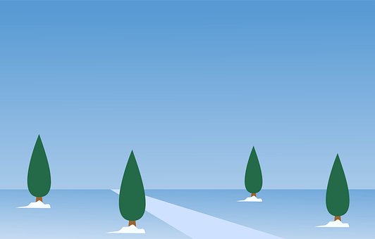 Free Winter Trees illustration and picture