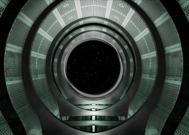 Free tunnel stars space illustration