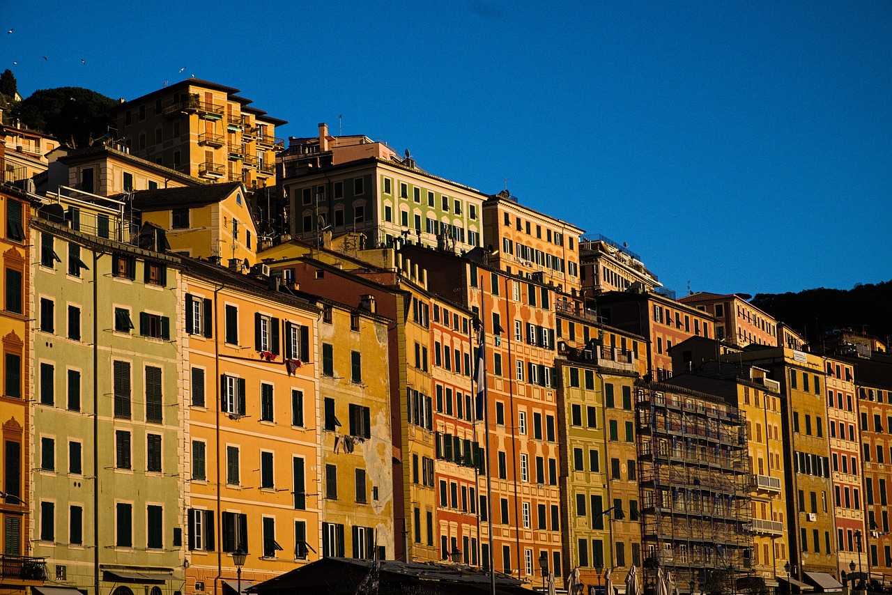 Download free HD stock image of Camogli Sunset Free Camogli Sunset photo and picture