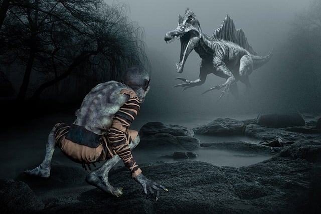 Dinosaur, Nisser, Elv, Fantastisk, Sump