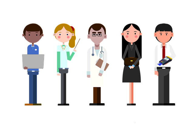 Free professionals people job illustration