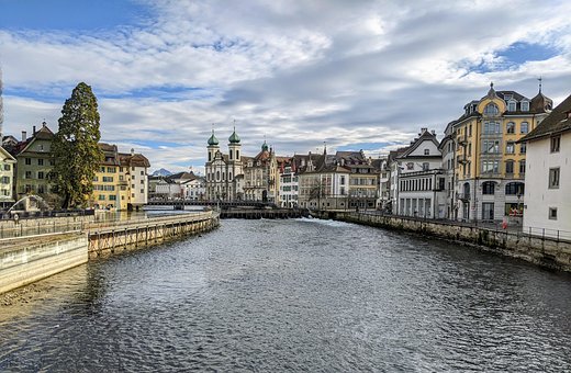Flod, Lucerne, Schweiz, Turisme, Europa