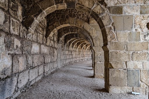Architectuur, Theater, Oud, Aspendos