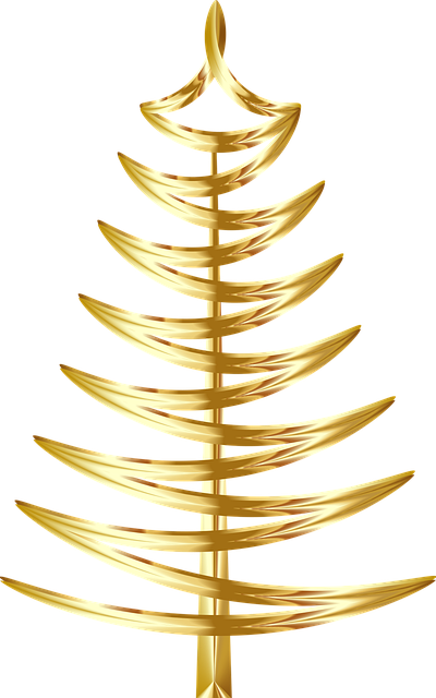 Free christmas tree christmas gold vector