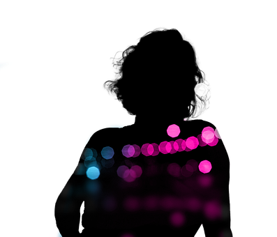Silhueta, Mulher, Transparente, Abstract