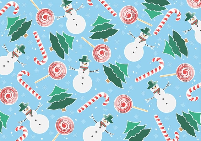 Free christmas sweets snowman illustration