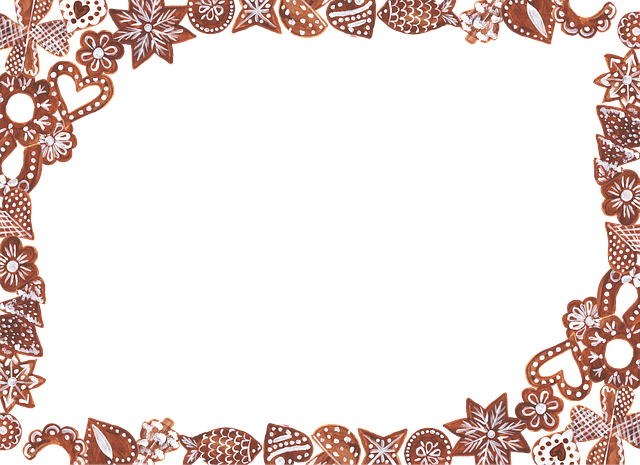 Free frame christmas gingerbread vector