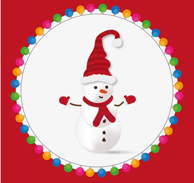 Free snowman christmas winter illustration