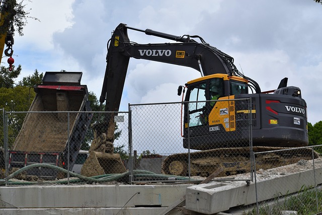 Free Construction Site Dump Truck photo and picture