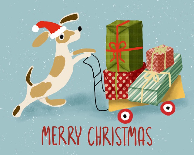 Jul, Årgang, Kæledyr, Retro, Hund, Dyr