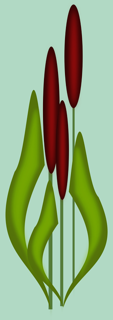 Ornament, Schilf, Art Deco, Dekoration