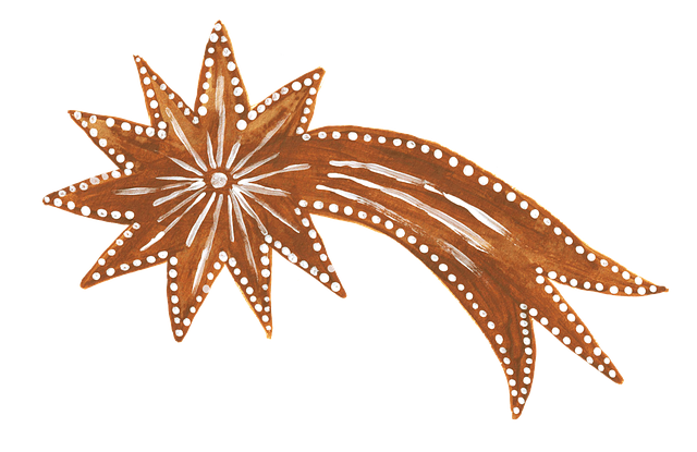Free bethlehem star gingerbread christmas vector