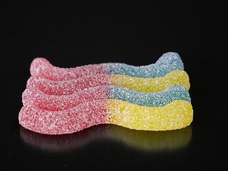 Free Sugar Gummy Worms photo and picture